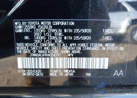 2024 Toyota Bz4X Limited from USA, damaged, VIN JTMABACA9RA054297